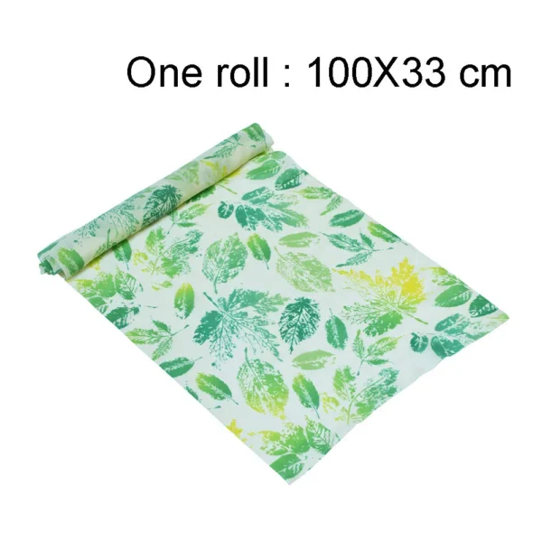 100x33cm Beeswax Food Wrap Roll – Reusable Eco-Friendly Sustainable Storage Wrap, Made with Organic Cotton, Beeswax, Jojoba Oil & Tree Resin, for Food Preservation