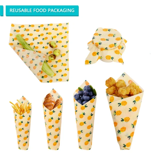 100x33cm Beeswax Food Wrap Roll – Reusable Eco-Friendly Sustainable Storage Wrap, Made with Organic Cotton, Beeswax, Jojoba Oil & Tree Resin, for Food Preservation - Image 2