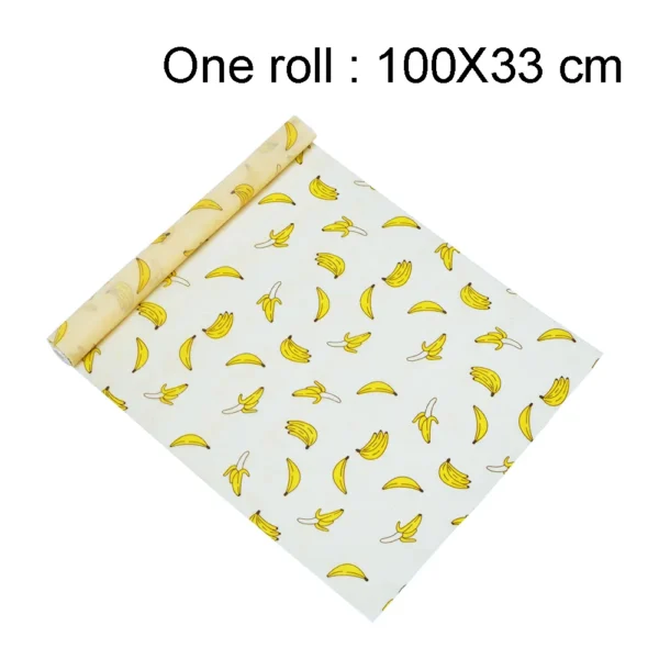 100x33cm Beeswax Food Wrap Roll – Reusable Eco-Friendly Sustainable Storage Wrap, Made with Organic Cotton, Beeswax, Jojoba Oil & Tree Resin, for Food Preservation - Image 4