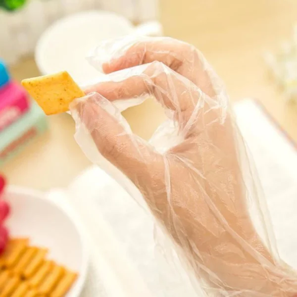 100 Pieces One-off Gloves Food-grade Transparent Vegetable Glove Dinning Restaurant Kitchen Utensils Food Service - Image 5