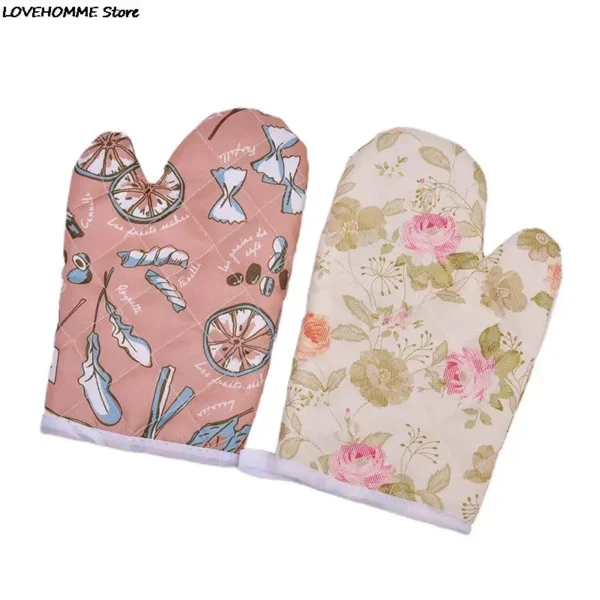 1Pcs Microwave Oven Glove Kitchen Tool Mitten Terylene Insulated Heatproof Resistant Non-slip Baking Gloves Thickening - Image 3