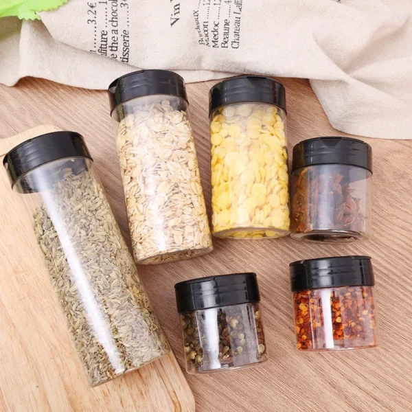 Reusable Transparent Seasoning Jars – Spice & Condiment Storage Bottles for Kitchen – 100ml to 300ml Sizes – Set of 1, 3, 6, 12, or 24 Jars - Image 6