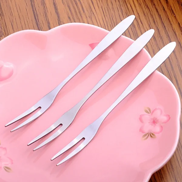 1Pc Fruit Fork Stainless Steel Dessert Salad Snack Cake Fork Durable And Easy To Clean Fruit Fork Practical Kitchen Utensils - Image 3