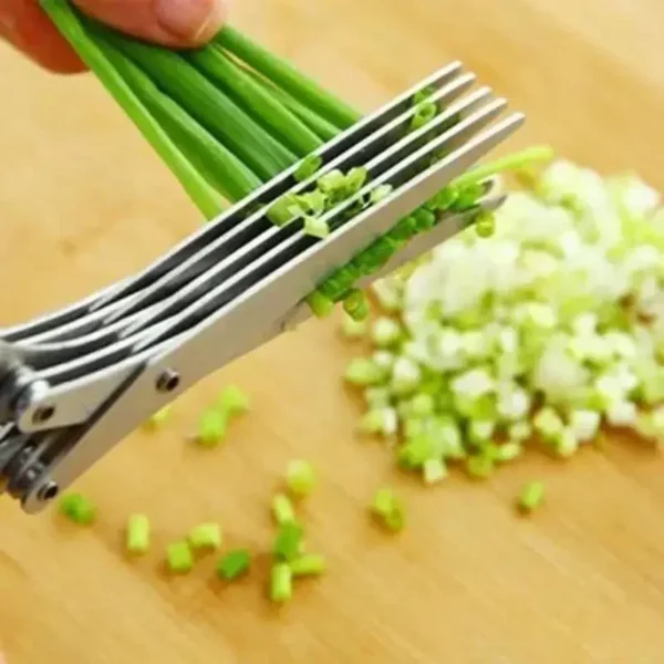 3/5-Layer Stainless Steel Kitchen Scissors – Multi-Purpose Herb & Vegetable Cutter, Scallion and Nori Slicing Tool