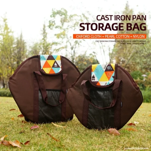 1Pc Outdoor Camping Kitchen Utensil Cookware Storage Bag Travel Barbecue Tray Frying Pan Organizer Thick Carrying Bag
