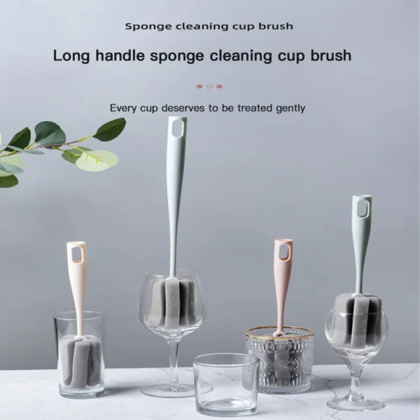 Brush Long Handle Cups Cleaner Kitchen Water Cup Cleaning Household Utensils Long Bottle Tea Cup Brush No Dead Corners Cup Brush