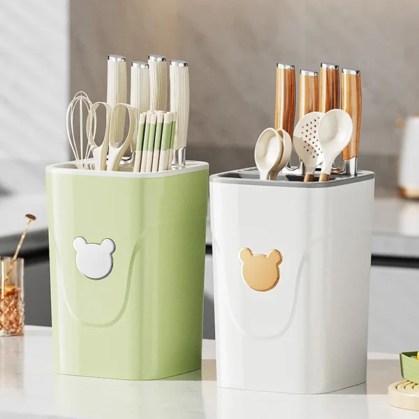 Kitchen knife holder multifunctional storage rack desktop dehydration knife holder chopstick holder storage rack scissor holder