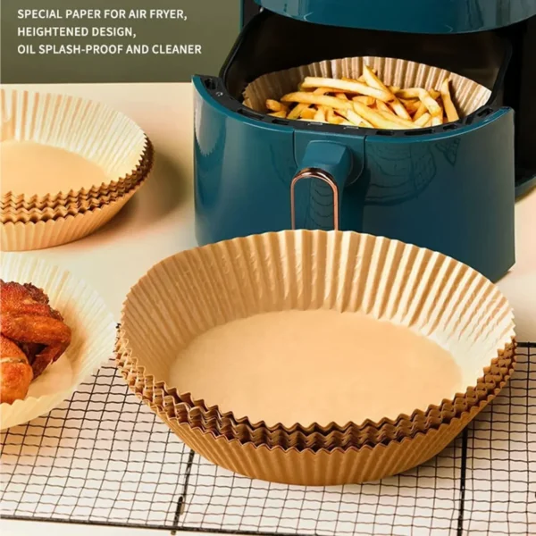 Air Fryer Disposable Paper Liner Non-Stick Parchment Liners Pan Pad Baking Mat Filter For AirFryer Microwave Oven Oil-proof Tray - Image 2