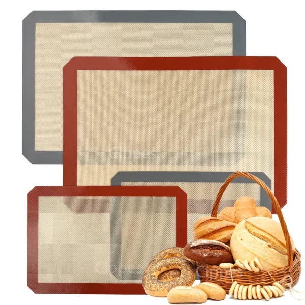 Silicone Baking Mats for Oven | Non-Stick & Heat-Resistant Bakeware Sheets | 1PC or 2PCS Set | Sizes 30cm & 42cm | Ideal for Cookies, Macarons, and Bread
