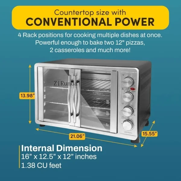Microwave Ovens, 18-Slice Convection Oven, 4-Control Knobs, Bake Broil Toast Rotisserie, Keep Warm, Microwave Ovens - Image 5