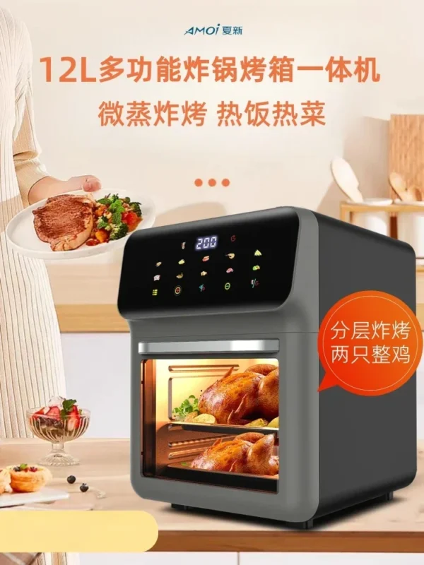 220V New Mini Home Electric Oven with Steamer and Microwave One-Piece Machine for Baking, Roasting, and Steaming - Image 2