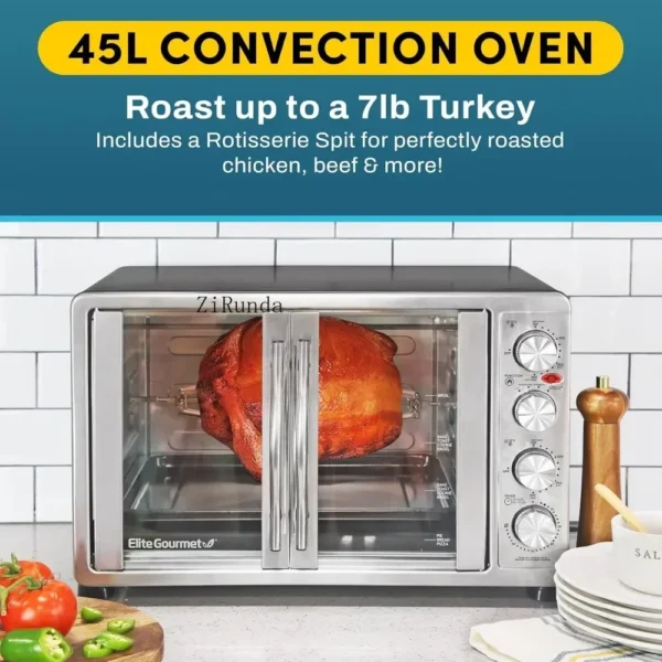 Microwave Ovens, 18-Slice Convection Oven, 4-Control Knobs, Bake Broil Toast Rotisserie, Keep Warm, Microwave Ovens - Image 4