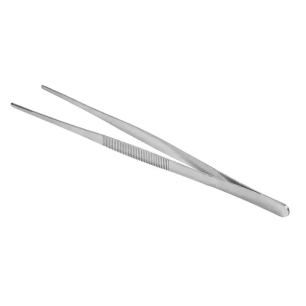 16/20/25/30 Cm Toothed Tweezers Stainless Steel Long Food Tongs Barbecue BBQ Tool Straight Home Medical Garden Kitchen Eyelash - Image 4