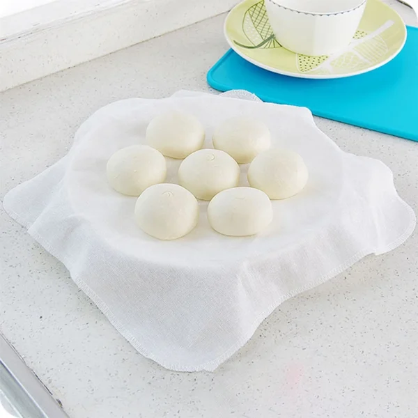 3 Piece Cotton Steamer Cloth, Steamed Bun Mat Of Kitchen Utensils, Steamer Cloth, Bun Paper Non-Stick Steamer Gauze - Image 3