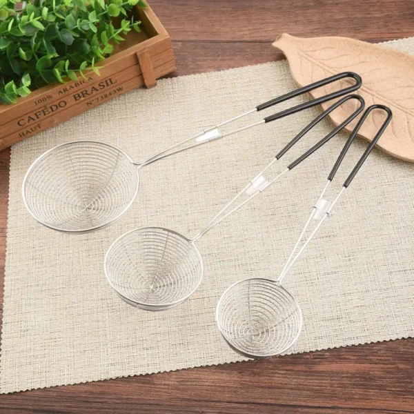 Colander Spoon Long Handle Heat Resistant Filtering Stainless Steel Spicy Fried Noodle Skimmer Ladle Kitchen Utensil Ложка - Image 3