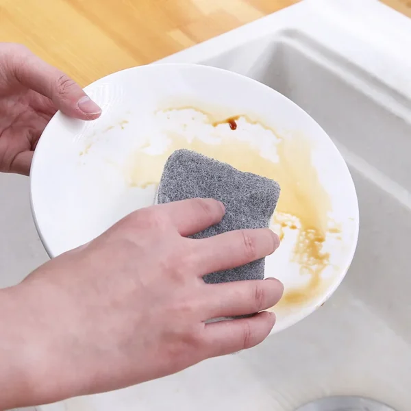 1/2/5pcs Double-sided Sponge Dirt-resistant Scouring Pads Durable Dishwashing Wipes Kitchen Utensil Household Cleaning Supplies - Image 2