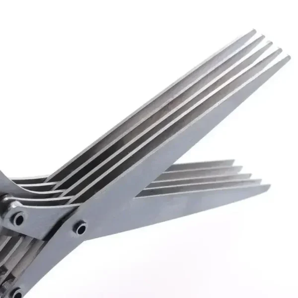 3/5-Layer Stainless Steel Kitchen Scissors – Multi-Purpose Herb & Vegetable Cutter, Scallion and Nori Slicing Tool - Image 5