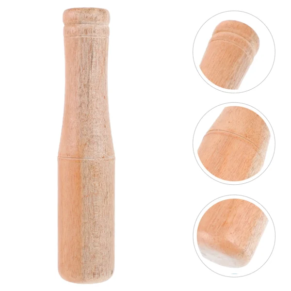 Wood Pestle Muddler Garlic Press Spice Mashers Tool Wooden Garlic Masher Food Grinding Tool Multipurpose Kitchen Utensil Pestle - Image 5