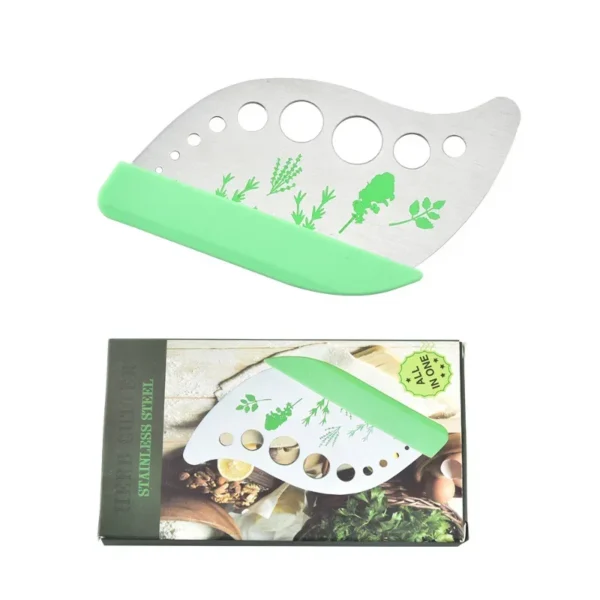 9-Hole Herb Cutter & Stripper – Stainless Steel Kitchen Leaf Remover for Kale, Rosemary, and Greens – Eco-Friendly Vegetable Peeler - Image 5