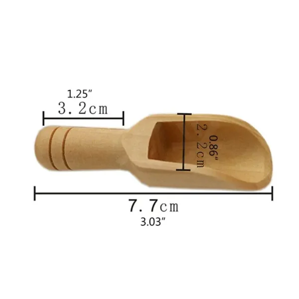 Mini Wooden Scoops Bath Salt Spoon Candy Flour Spoon Scoops Kitchen Utensils Kitchen Tool Laundry Detergent Powder Spoon - Image 6