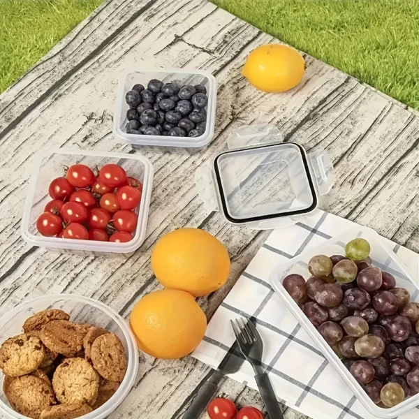 12 Sets Covered Fresh-Keeping Box | Leak-Proof Food Storage Containers | Food-Grade Plastic Kitchen Storage | Durable & Practical - Image 5
