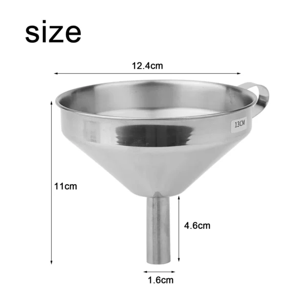Kitchen Funnel For Filling Bottles Flasks Glasses & Other Canisters To Channel Fine-grained Substances Or Liquids Multiple Sizes - Image 4