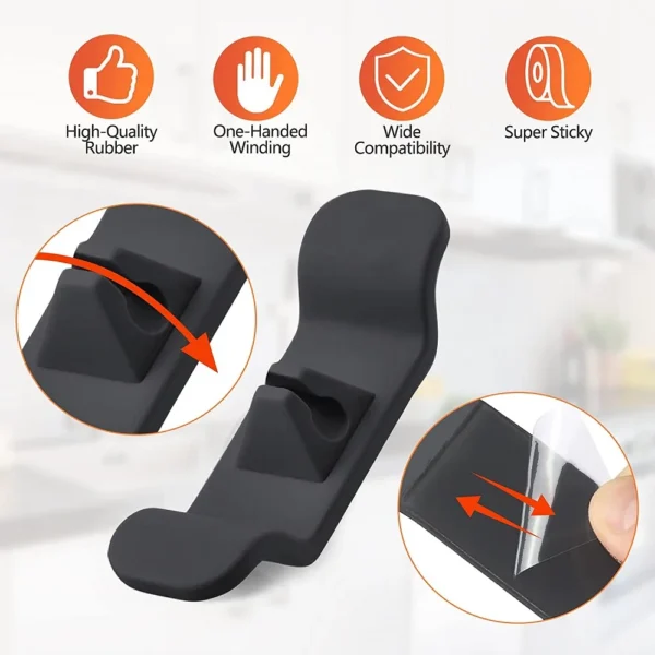 10/5/1 Pcs Cord Organizer for Appliances Kitchen Storage Cord Wrapper Cable Wire Cord Organizer Air Fryer Coffee Machine Kitchen - Image 2