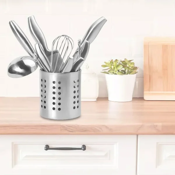 Drainer Organizer Spoon Holder Holes Cutlery 10x12.5cm Ventilation Kitchen Utensil Home Stainless Steel Chopsticks - Image 5