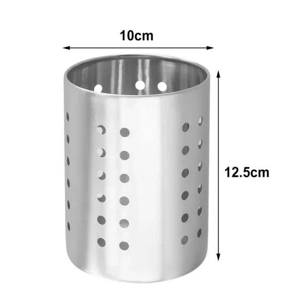 Drainer Organizer Spoon Holder Holes Cutlery 10x12.5cm Ventilation Kitchen Utensil Home Stainless Steel Chopsticks - Image 4
