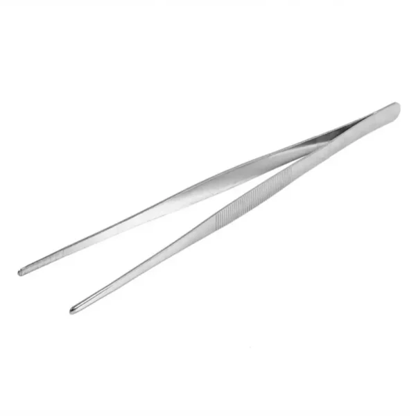 16/20/25/30 Cm Toothed Tweezers Stainless Steel Long Food Tongs Barbecue BBQ Tool Straight Home Medical Garden Kitchen Eyelash - Image 5