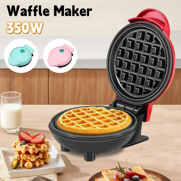 350W Mini Electric Waffle Maker – Non-Stick Pancake, Bubble Egg, and Cake Machine for Quick Breakfast Treats