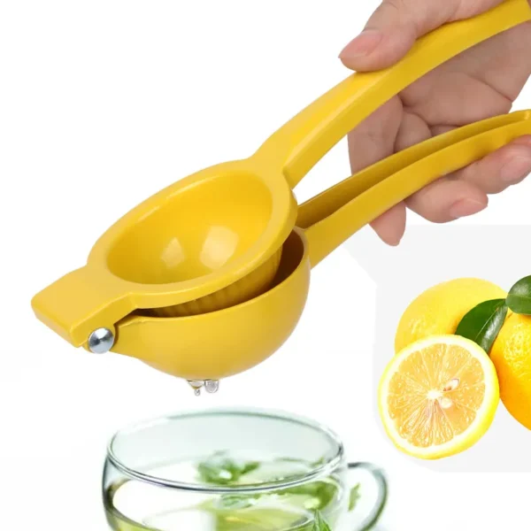 Manual Lemon Squeezer – Aluminum Alloy Hand Pressed Juicer, Portable Fruit Press for Oranges & Lemons, Practical Kitchen Tool - Image 2