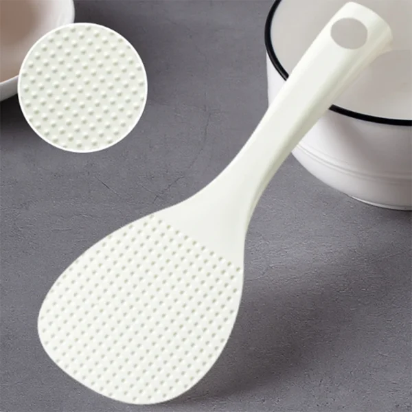 1PCS Rice Scoop Stand-up Non-stick Rice Spoon Plastic Rice Cooker Spoon PP Rice Shovel Cooking Spoon Ladle Kitchen Utensils