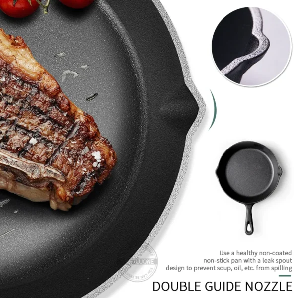 14/16/20cm Cast Iron Frying Pan,Non-stick Skillet Kitchen Fry Pot,Breakfast Pan Omelette pancake pan,Induction Cooking Cookware - Image 3