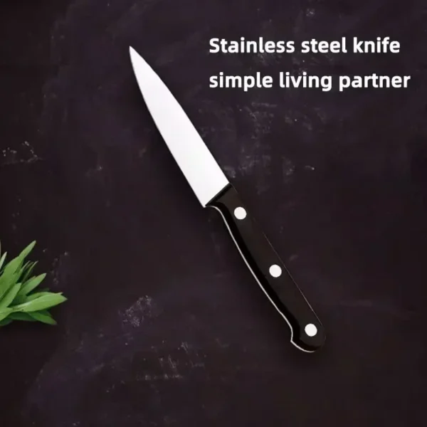 3/6Pc Black Fruit Knife Kitchen Knife Professional Chef Knife Sharp Portable Kitchen Utensil Peeling Anti-rust Anti-stick Peeler - Image 3