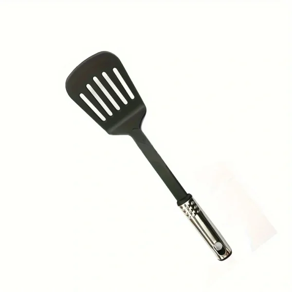 1pc ﻿Cooking Non Stick Pan Spoon Shovel Kitchen Utensil With Plastic Handles Stainless Steel Handle Nylon Kitchenware Spatula - Image 2