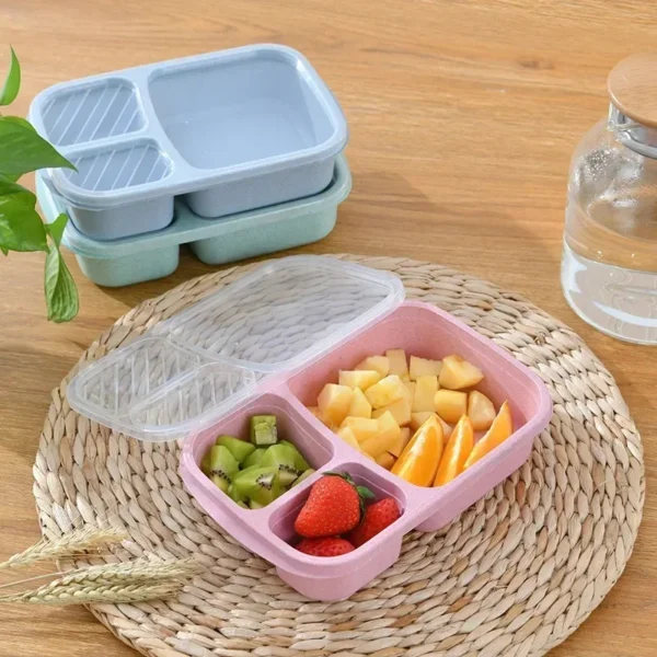 Separate Lunch Box Portable Bento Box Lunchbox Leakproof Food Container Microwave Oven Dinnerware for Kids School Adult Office - Image 3