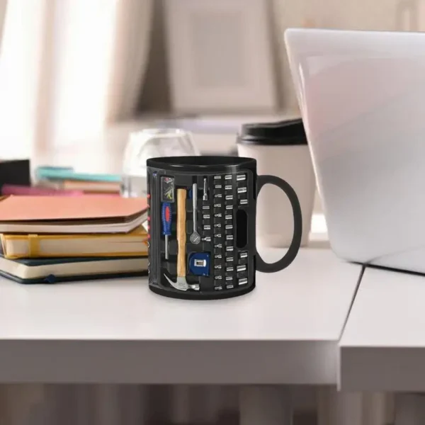 Mechanic Coffee Mug – Toolbox-Inspired Ceramic Mug with Screwdrivers & Wrenches – 350ml (12 oz) – Perfect for DIY Enthusiasts, Coffee Lovers & Gift Ideas - Image 3