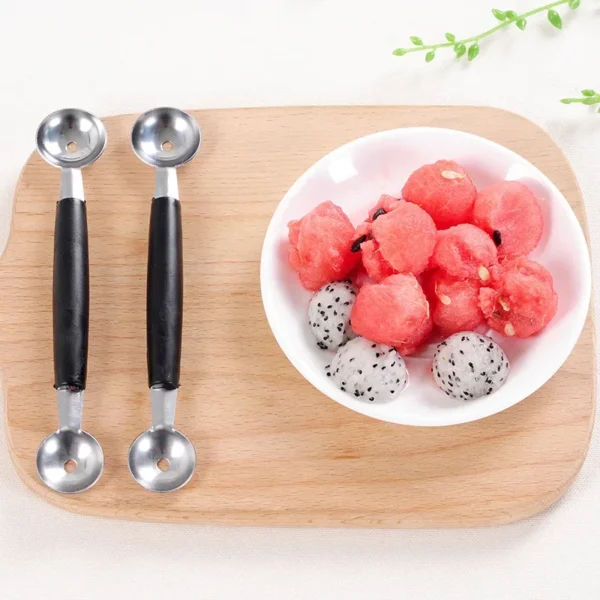 Kitchen Gadgets Double-Headed Multi-purpose Stainless Steel Watermelon Digger Fruit Spoon Digging Ball Spoon Kitchen Accessories