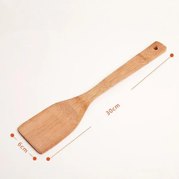 1 Pcs Bamboo Wooden Kitchen Tools Utensils Cooking Non-Stick Spatula Spoon New Wave Mini Wood for Spoon Flatware Kitchen Tool - Image 6