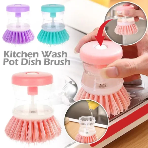 Kitchen Wash Pot Dish Brush Astronaut Washing Utensils Dispenser Automatic Cleaning Soap Accessories With Household Liquid F2Z1 - Image 2
