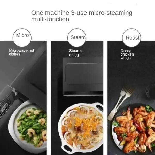 20L Inverter Microwave Oven with Dual Mode Grill, Intelligent Sterilization, Self-Setting Programs & Child Lock – Stainless Steel - Image 2