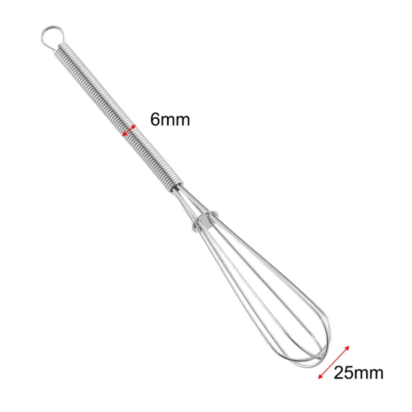 2Pcs/set Mini Stainless Steel Balloon Wire Whisk Manual Egg Beater Mixer 180*25mm Kitchen Baking Utensil Milk Cream Butter Whisk - Image 3
