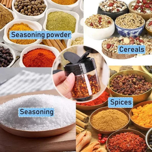 Reusable Transparent Seasoning Jars – Spice & Condiment Storage Bottles for Kitchen – 100ml to 300ml Sizes – Set of 1, 3, 6, 12, or 24 Jars - Image 5