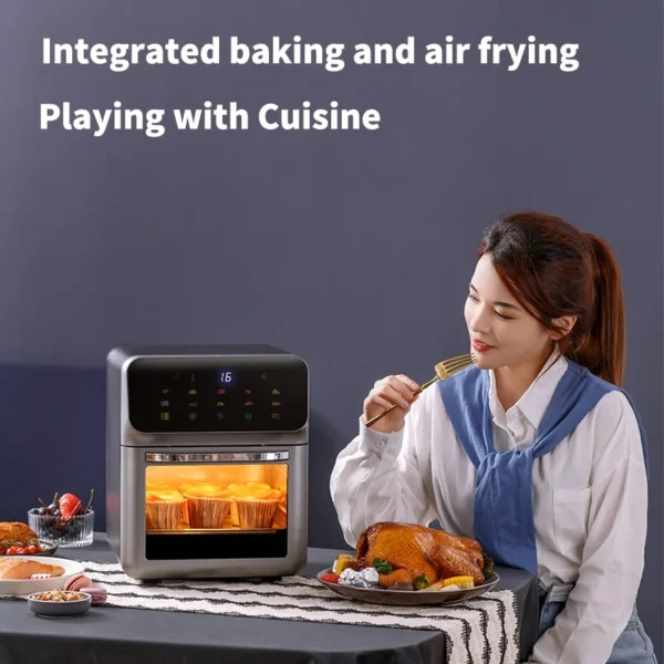 10L Large Capacity Electric Air Fryer – Oil-Free, 360° Hot Air Circulation, Smart Temperature Control, Convection Oven, Deep Fryer - Image 4