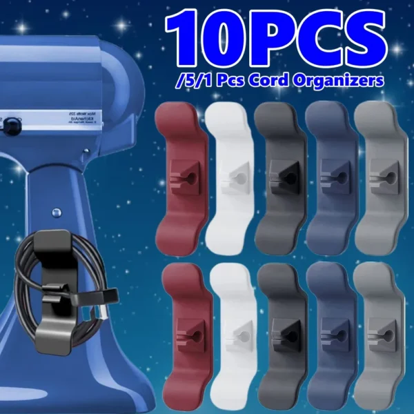 10/5/1 Pcs Cord Organizer for Appliances Kitchen Storage Cord Wrapper Cable Wire Cord Organizer Air Fryer Coffee Machine Kitchen