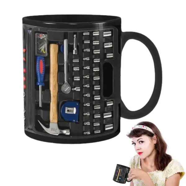 Mechanic Coffee Mug – Toolbox-Inspired Ceramic Mug with Screwdrivers & Wrenches – 350ml (12 oz) – Perfect for DIY Enthusiasts, Coffee Lovers & Gift Ideas - Image 2