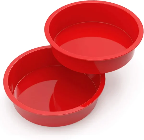 Round Silicone Cake Pan – Non-Stick Cake Mold for Baking Layer Cakes, Cheesecake, Chocolate Cake | Food Grade Silicone, 4" & 6" Sizes