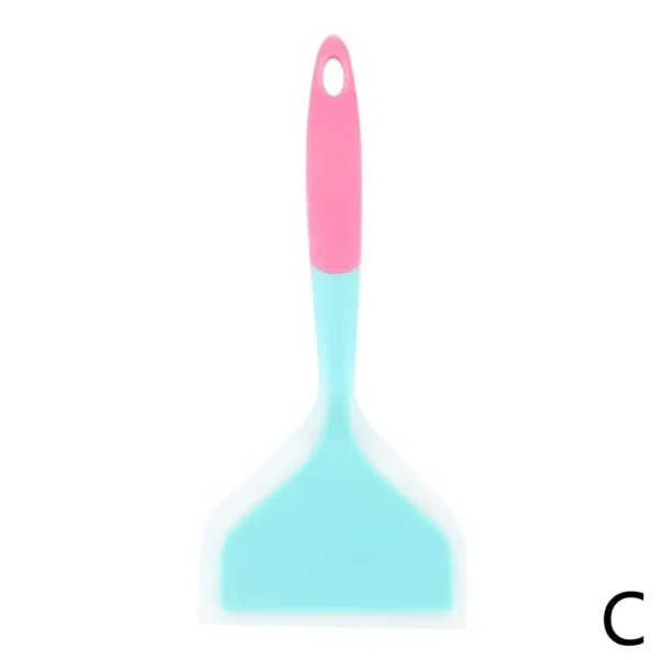 Transparent Two-color Silicone Wide Mouth Frying Spatula Silicone Kitchen Cooking Jade Spatula Translucent Utensils Spatula W6W9 - Image 4