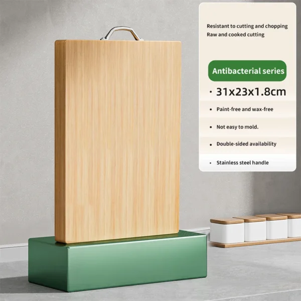 Bamboo Chopping Board with Handle – Two-Sided Thick Cutting Board, 31x23x1.8cm, Food Serving Tray, Eco-Friendly Kitchen Essential